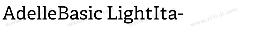 AdelleBasic LightIta字体转换